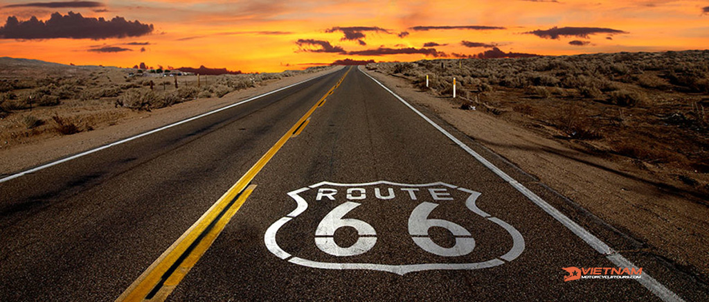 Road 66 by motorcycle