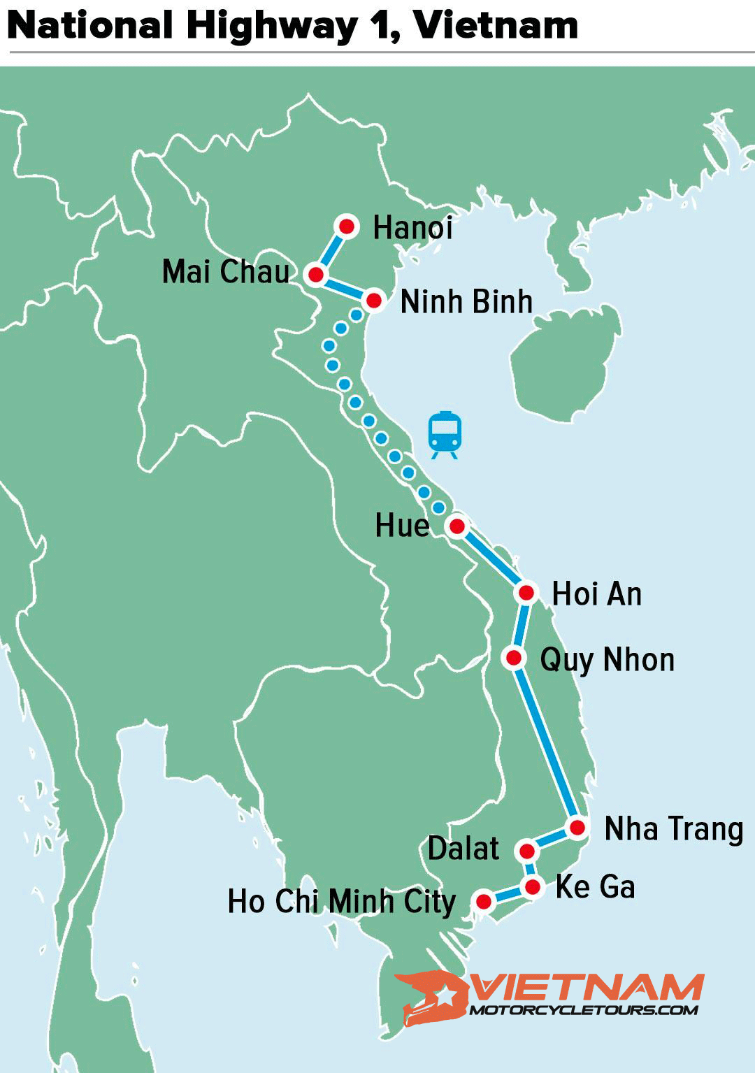 The East Ho Chi Minh Trail Road map.