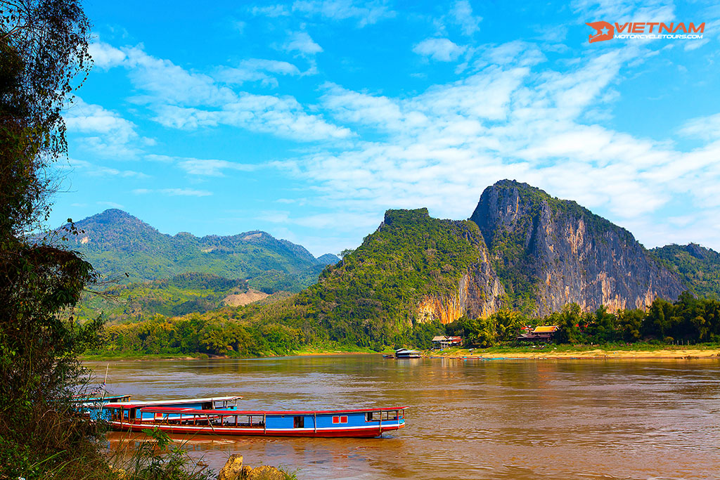 Boat tour in Mekong river, Luang Prabang, Laos